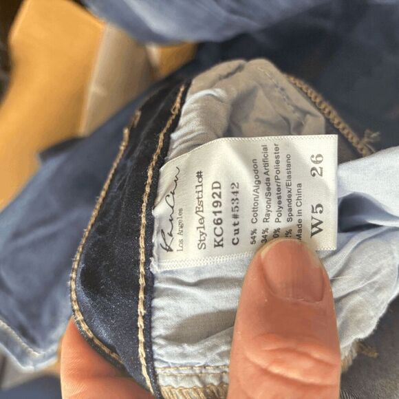 KANCAN Los Angeles Button Fly Skinny Jeans KC6192D Distressed Stretch Size W5/27 - Picture 8 of 9